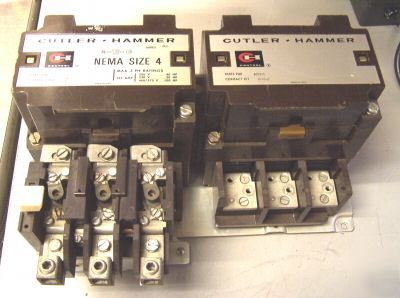 Cutler hammer size 4 reversing motor starter 480 v coil