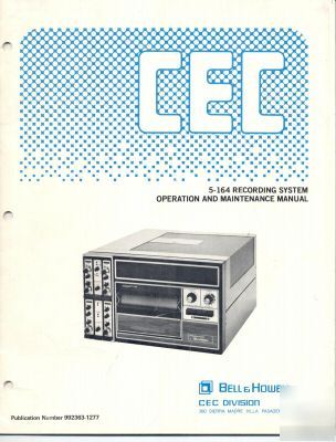 Cec 5-164 bell & howell operation & maintenance manual