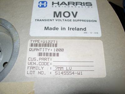 V12ZT1 harris mov varistor 12V .6J 7MM 1000PCS t/r