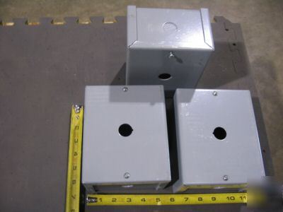 Hoffman saginaw ? 1 hole pushbutton enclosure nos 3 ea.