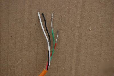 ORANGE4/c-wire-20AWG-cable-sheilded teflon-2259'silver 