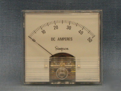 Simpson 0-50 dc amp meter DAA050 TV2 95F5725