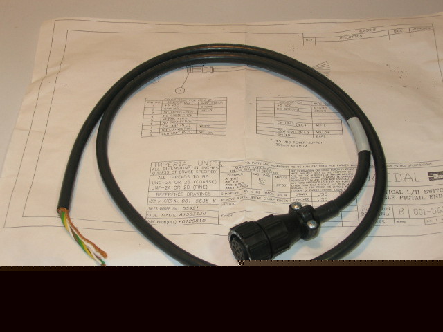 New parker daedal optical l/h switch cable 801-5636-03
