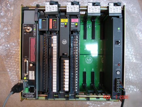 Ab plc-5/20B complete system w/analog i/o, tested/super