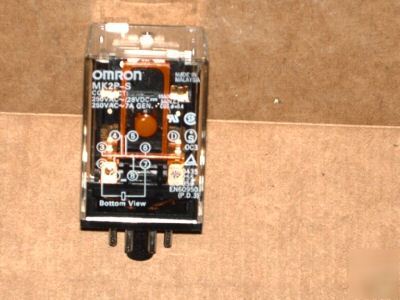 Nos omron MK2P-s 250VAC/28VDC/ 7AMP gen. timer relay