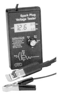 Digital self-contained spark plug kv tester