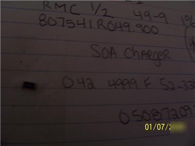 Film caps sei reel rmc 1/2 49-9 1% soa charger p/n 49R9