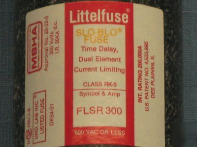 Littelfuse class rk-5 300 amp 600 v flsr 300
