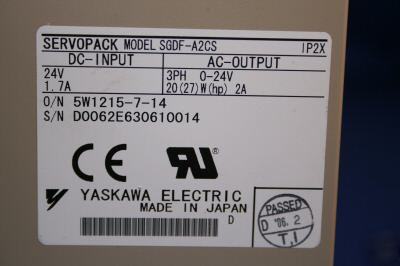 New yaskawa servopack model sgdf-A2CS new