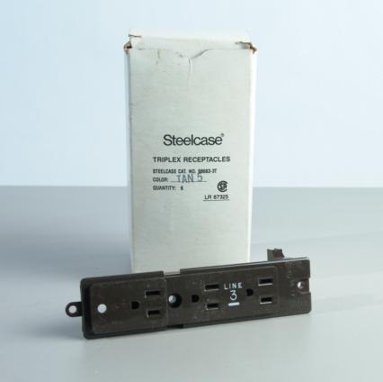 Steelcase triplex receptacles 98683 3T tan 5