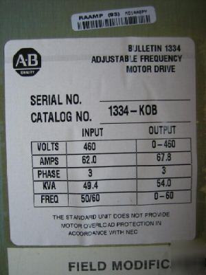 New ab allen bradley ac drive 1334-kob 1334KOB 50 hp 