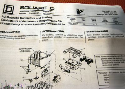 New square d 9998SL2 contact kit type s 3 pole 9998 SL2