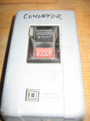Square d manual motor starter class 2510 & overloads