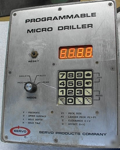Servo products company programmable micro driller contr