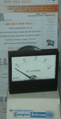 New crompton amperes panel meter 0-50A 235-02 aa-lsnk 