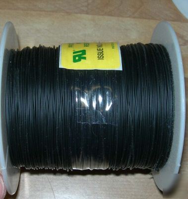 Silver & ofhc copper solid wire 24AWG black 1000 ft